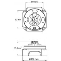 Batterieschalter mit Gehäuse aus ABS